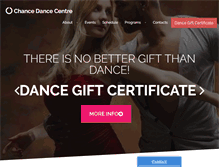 Tablet Screenshot of chancedancecentre.com
